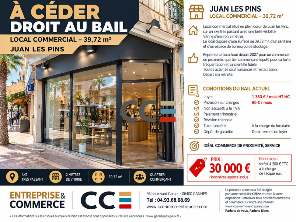 CCE ENTREPRISE & COMMERCE, Vente commerces