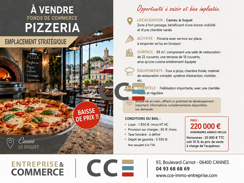 CCE ENTREPRISE & COMMERCE, VENTE Commerces, réf : 1934 / 724238